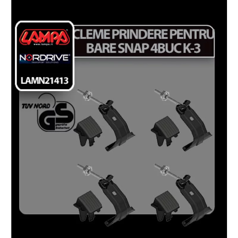 Cleme prindere kit pentru bare Snap 4buc - K-3 Garage AutoRide