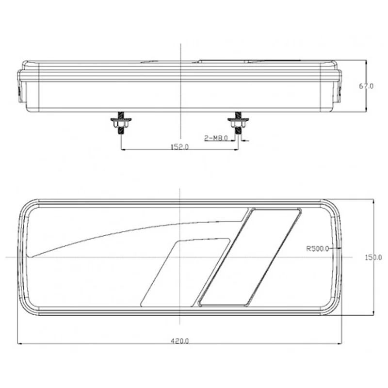 Lampa stop spate 75LED 10/30V 420x150mm - Dreapta Garage AutoRide