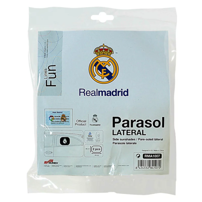 Parasolare laterale cu ventuze Real Madrid 2buc. - 36x44cm Garage AutoRide