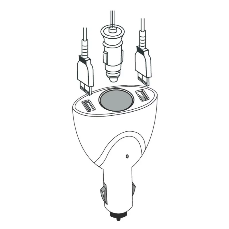 Priza tripla bricheta Duo-3 12V + USB Garage AutoRide