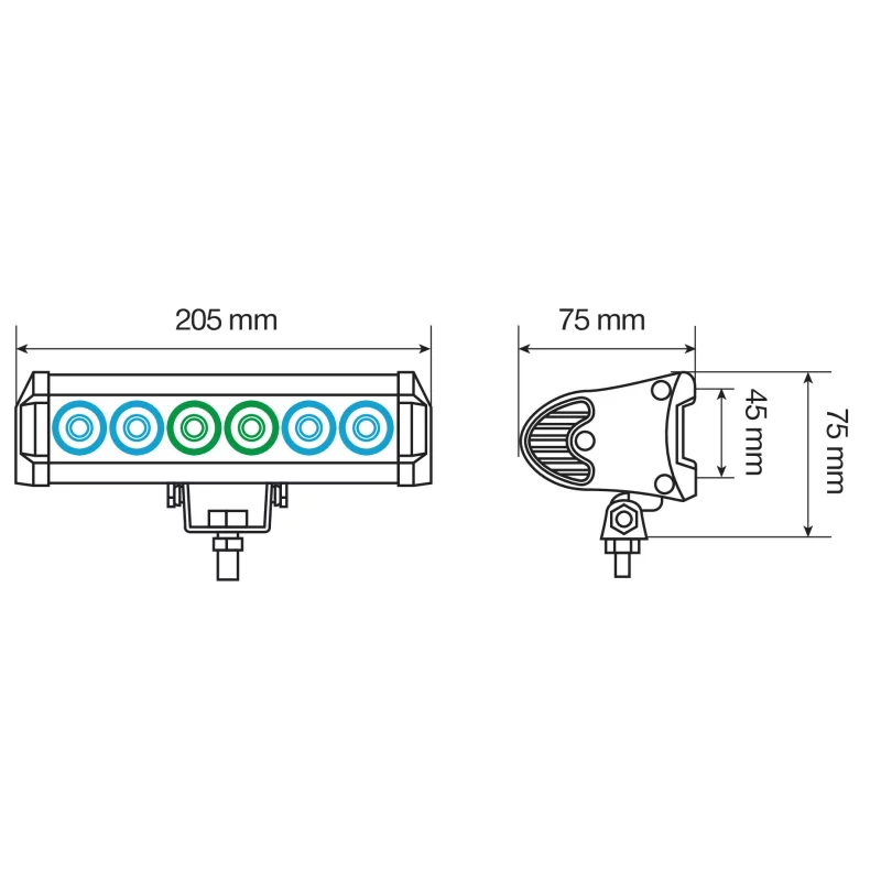 Proiector WL-5 din metal 6LED - 10/30V - Alb Garage AutoRide