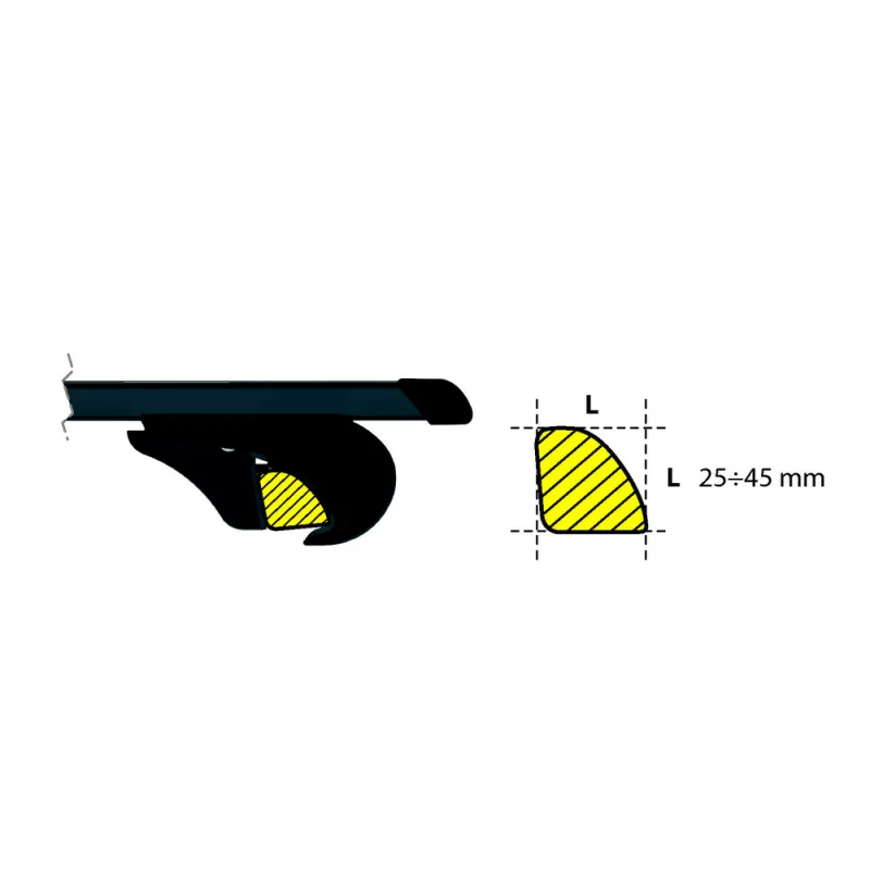 Set picioare Evos RS Rail Steel pentru bare din otel Quadra 4buc Garage AutoRide