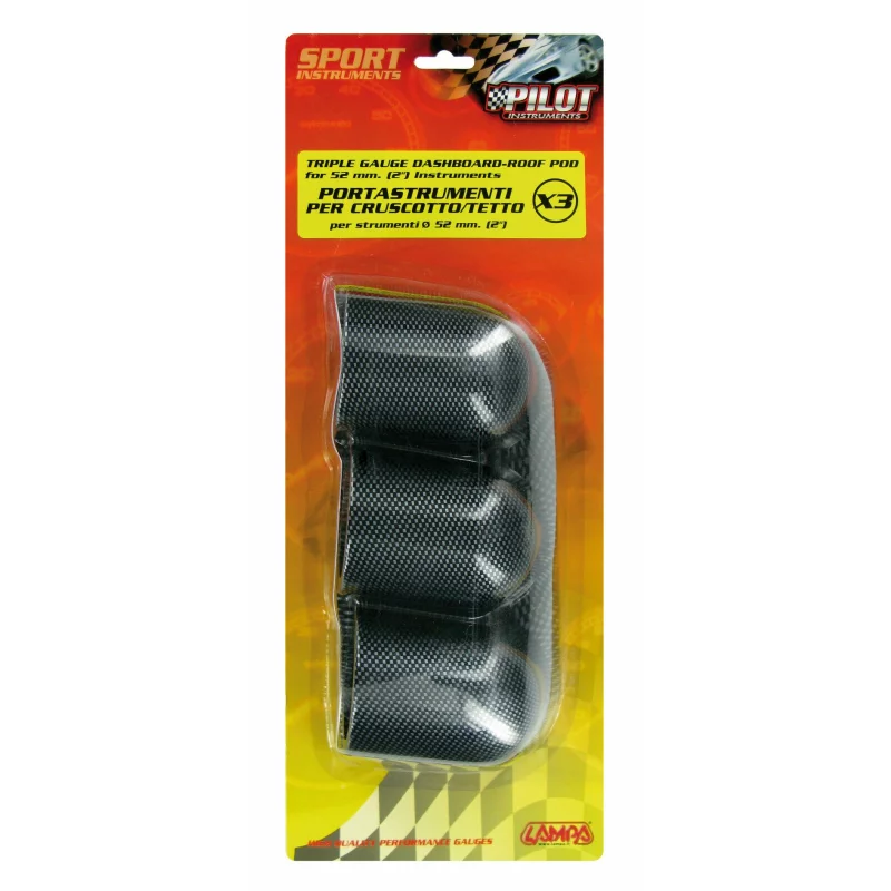 Suport 3 instrumente bord X3 (52mm) - Carbon Garage AutoRide