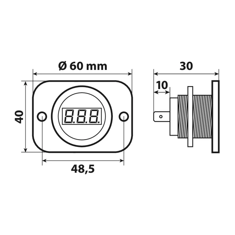 Voltmetru digital acumulator Ext-9 - 6/30V Garage AutoRide