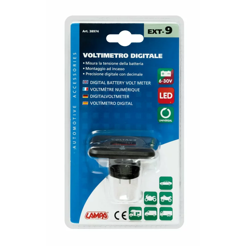 Voltmetru digital acumulator Ext-9 - 6/30V Garage AutoRide