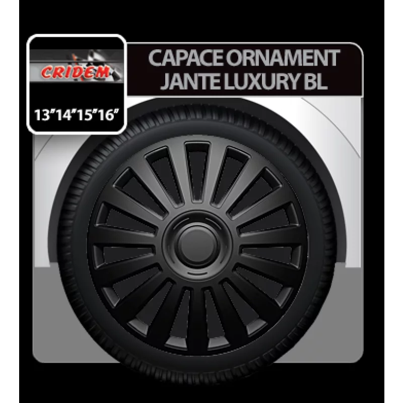 Capace roti auto Luxury BL 4buc - Negru - 14'' Garage AutoRide