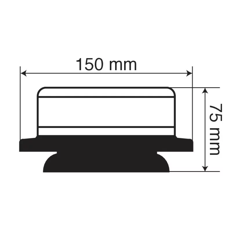 Girofar stroboscopic galben LED 12/24V RL-7 Garage AutoRide