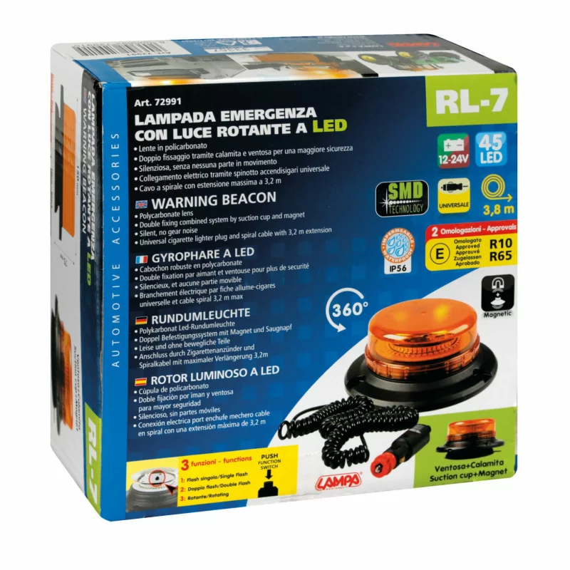 Girofar stroboscopic galben LED 12/24V RL-7 Garage AutoRide