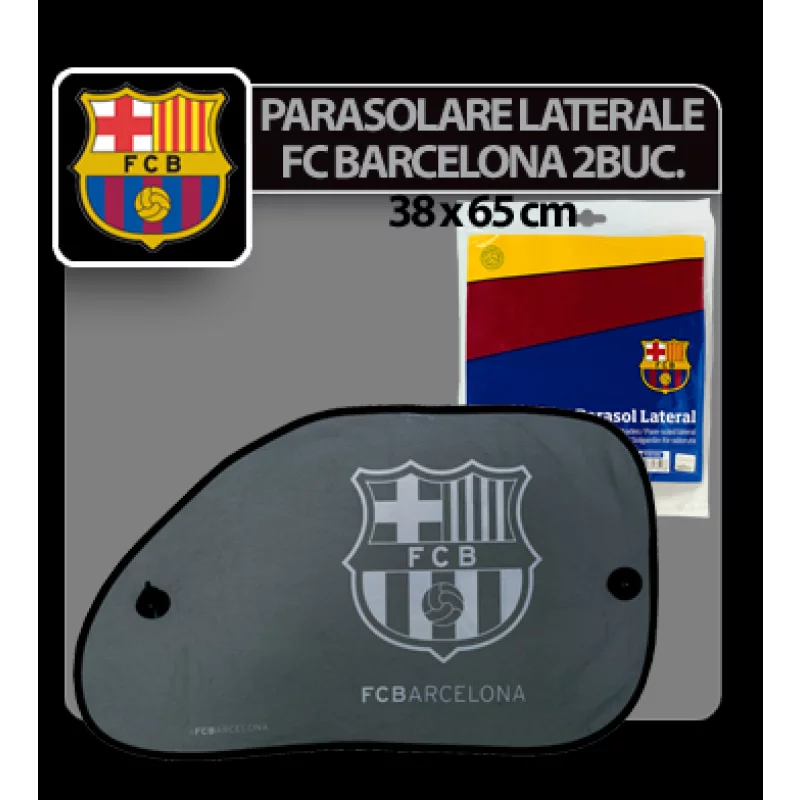 Parasolare laterale cu ventuze FC Barcelona 2buc. - 38x65cm Garage AutoRide