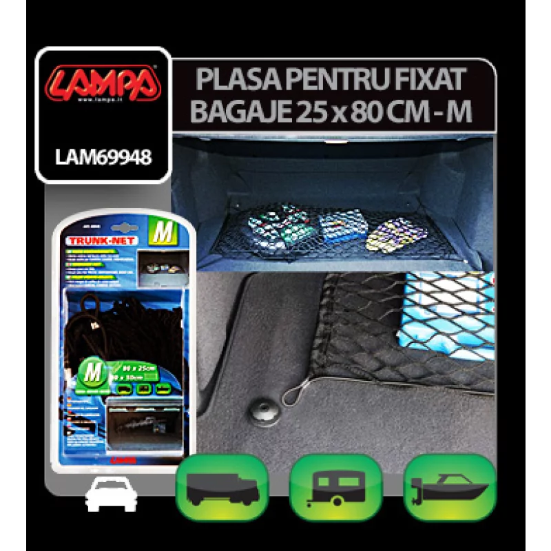 Plasa pentru fixat bagaje 25x80cm - M - Lampa Garage AutoRide