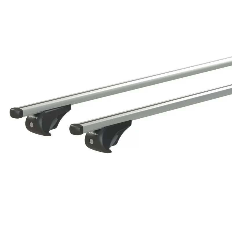 Set suporti portbagaj complet Helio Rail (Yuro) din aluminiu montaj pe bare longitudinale 2buc - M - 120cm Garage AutoRide