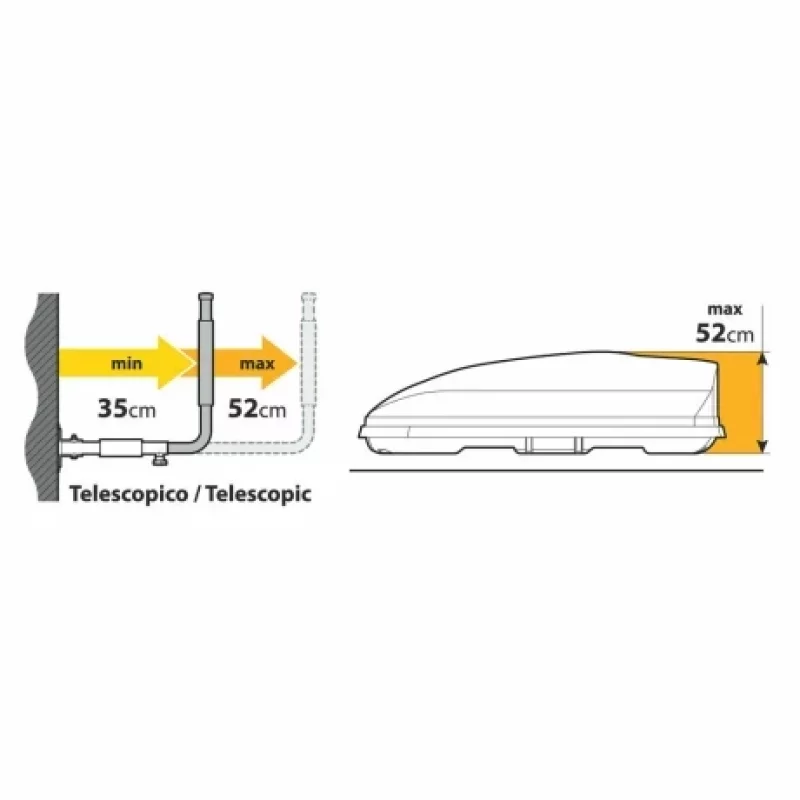 Suporti perete pentru cutie bagaje 2buc - Type 1 stand lateral Garage AutoRide