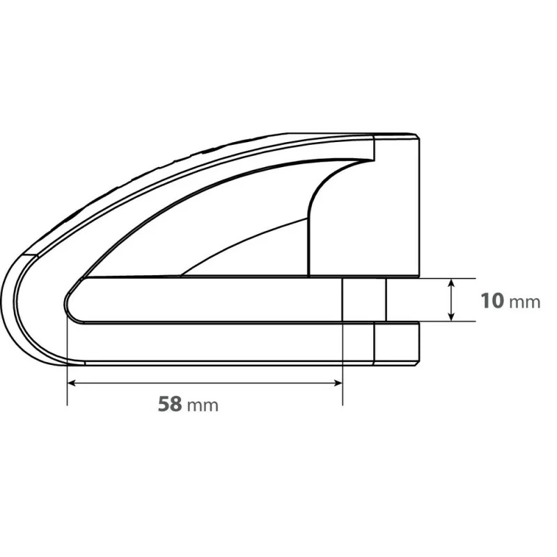 Antifurt motocicleta cu blocare disc de frana Stone XL - Bolt Ø10mm - Rosu Garage AutoRide