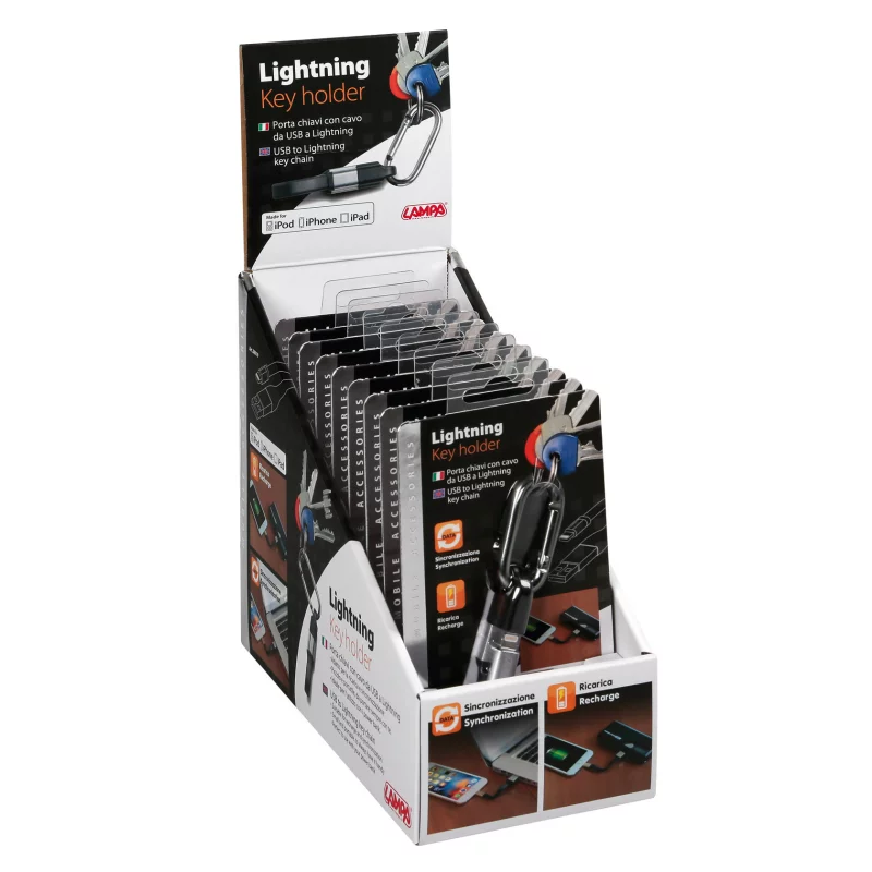 Breloc chei cu cablu 10cm - USB la Apple Lightning Garage AutoRide