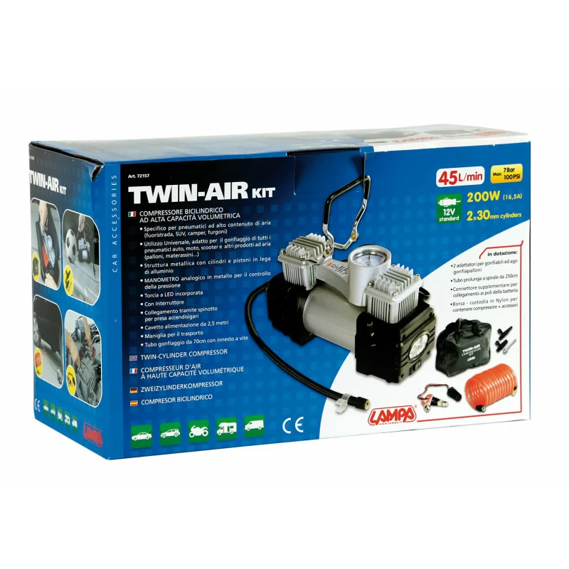 Compresor aer dublu pentru SUV Twin-Air 12V 200W Garage AutoRide