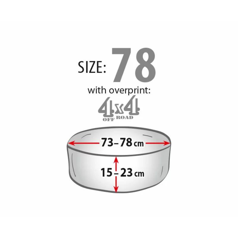 Husa roata rezerva externa 4x4 Off Road - Ø64x20cm - Marimea 78 Garage AutoRide