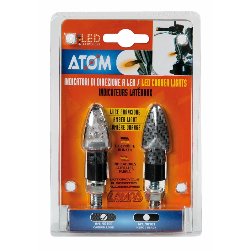 Lampi semnalizare directie mers Atom LED 12V 2buc - Carbon Garage AutoRide