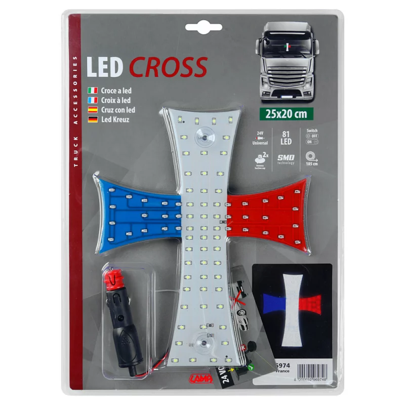 Ornament interior cu LED-uri New Series 24V - Cruce - Franta Garage AutoRide