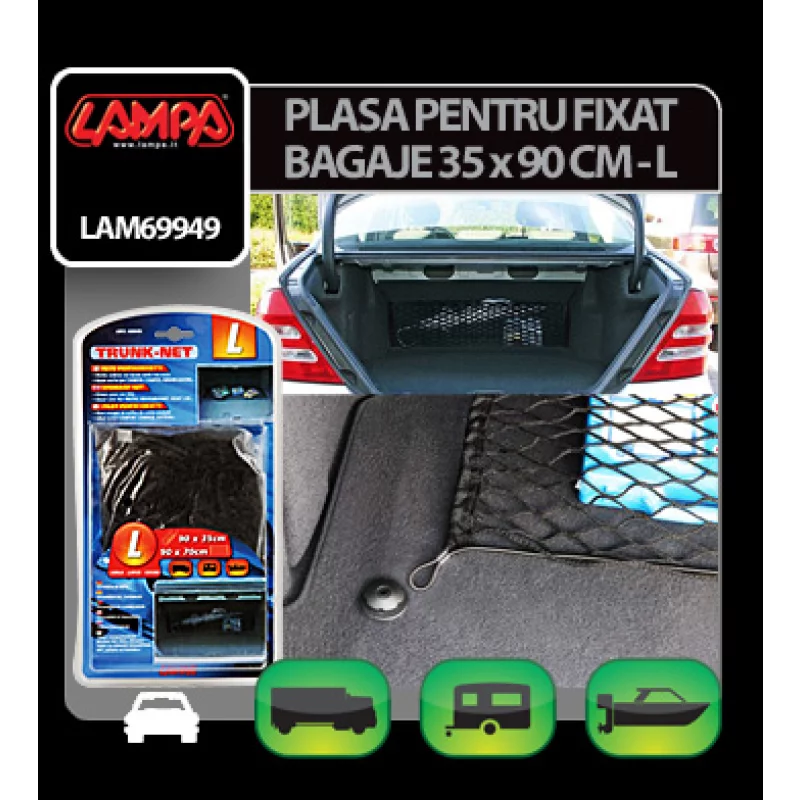 Plasa pentru fixat bagaje 35x90cm - L - Lampa Garage AutoRide