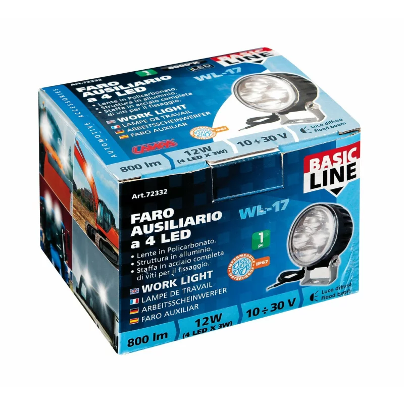 Proiector WL-17 din metal 4LED - 10/30V - Alb Garage AutoRide