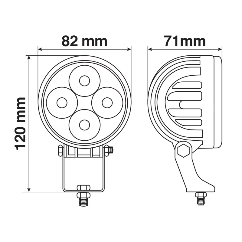 Proiector WL-17 din metal 4LED - 10/30V - Alb Garage AutoRide