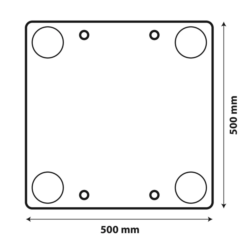 Semnal de gabarit depasit cu catadioptri 50x50cm Garage AutoRide