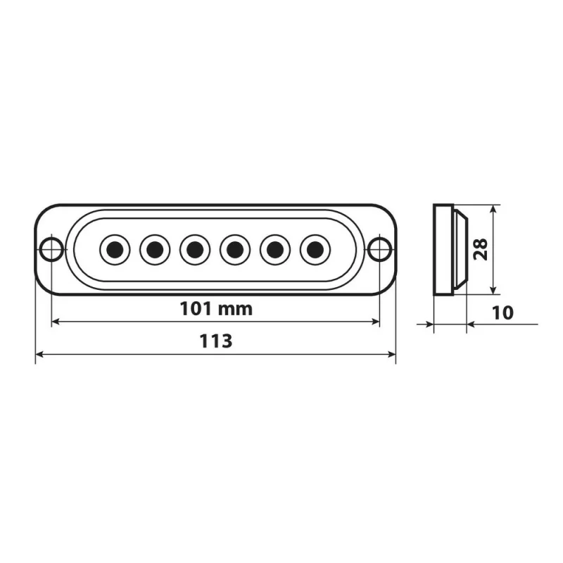 Stroboscop multifunctional 6LED 12/24V - Portocaliu Garage AutoRide