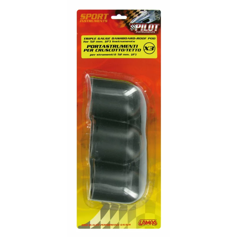 Suport 3 instrumente bord X3 (52mm) - Negru Garage AutoRide