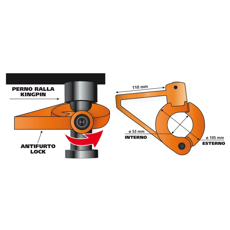 Antifurt blocare pivot cuplare semiremorca Secure Trailer Garage AutoRide