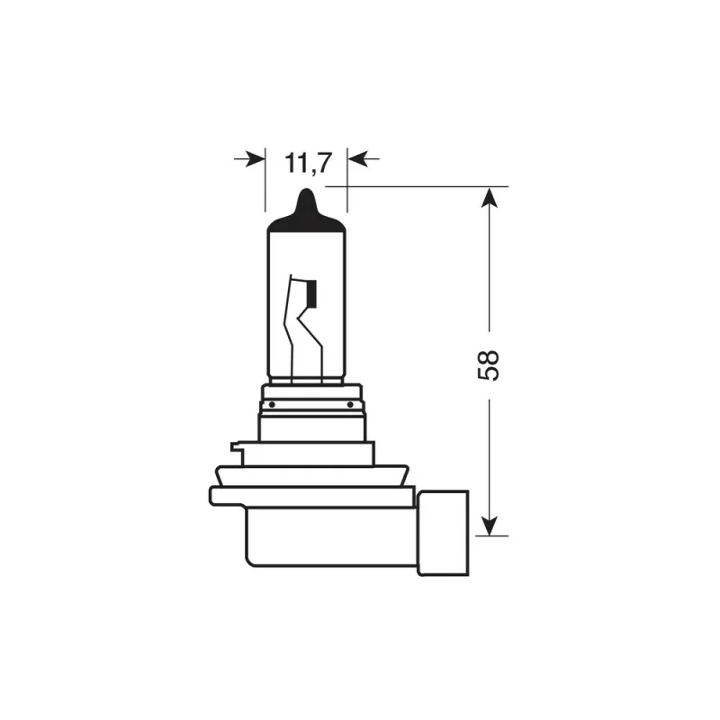 Bec halogen H11 55W PGJ19-2 12V Original Line 1buc Osram Garage AutoRide