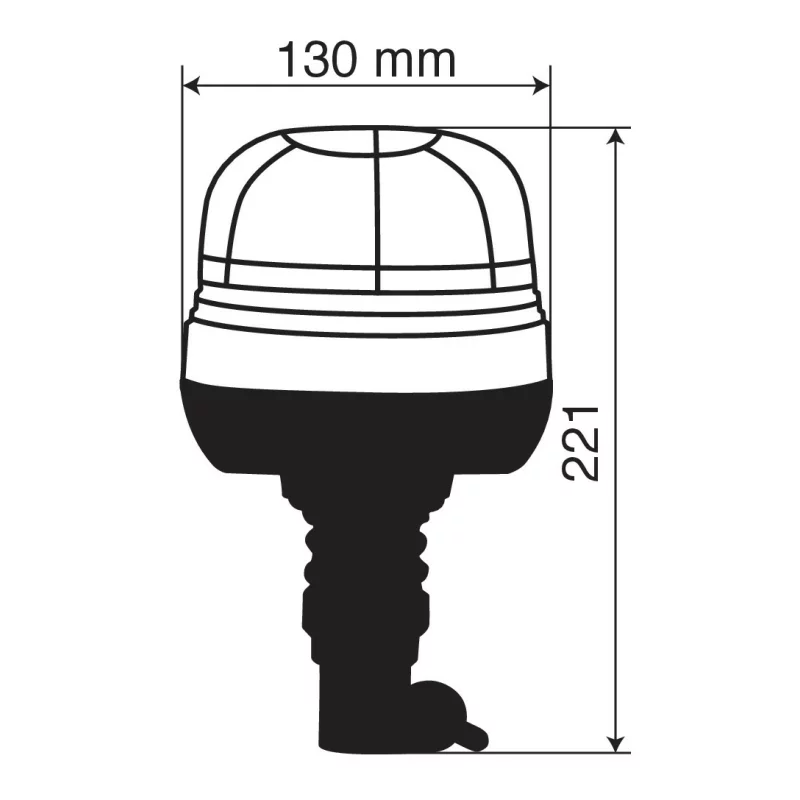 Girofar stroboscopic galben LED cu fixare DIN 12/24V RL-9 Garage AutoRide