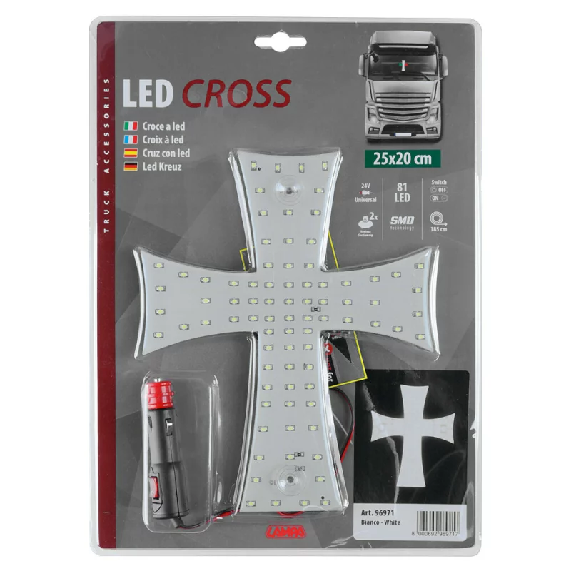 Ornament interior cu LED-uri New Series 24V - Cruce - Alb Garage AutoRide