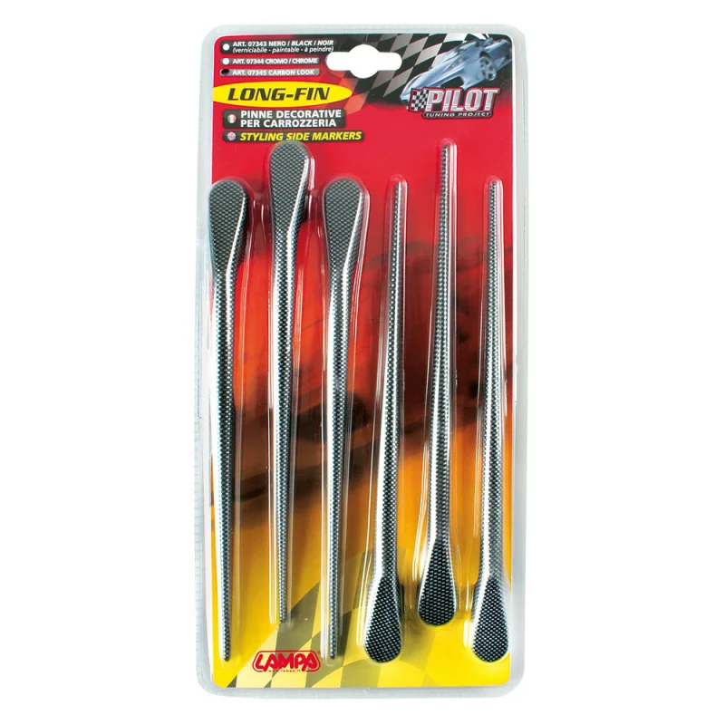 Set aripioare styling exterior Long-Fin 4buc - 223mm - Carbon Garage AutoRide