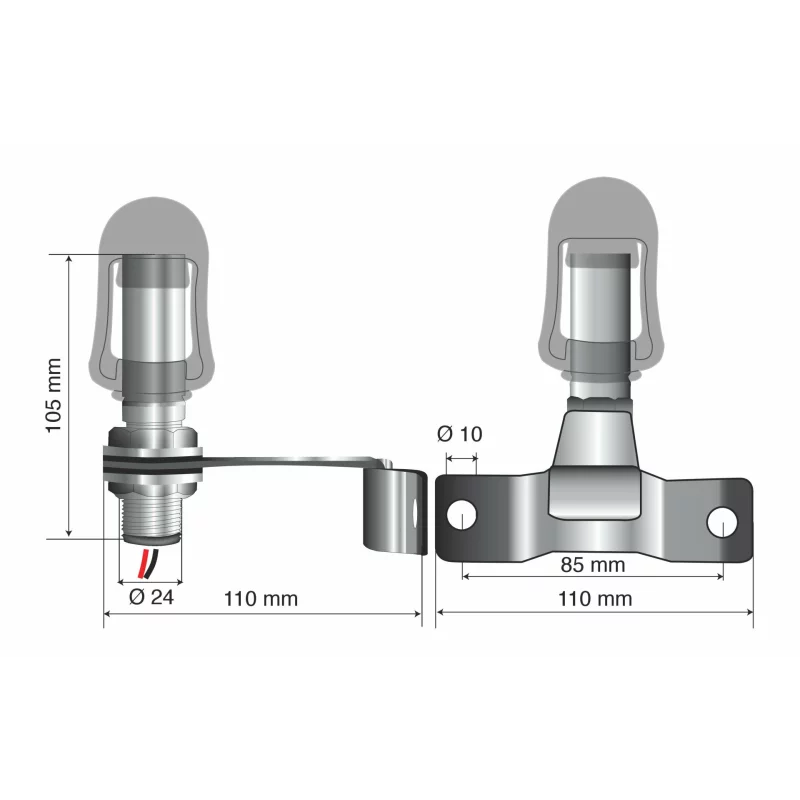 Suport pentru girofar cu priza DIN 12/24V - Fix-5 Garage AutoRide