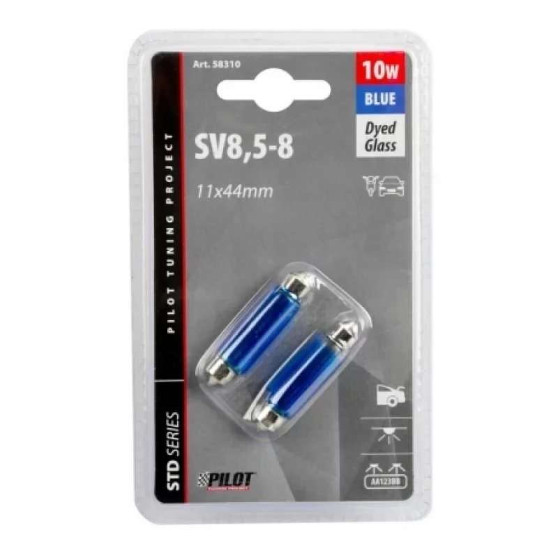 Bec Blu-Xe 10W 12V sofit 11x44mm - SV85-8 - 2buc Garage AutoRide