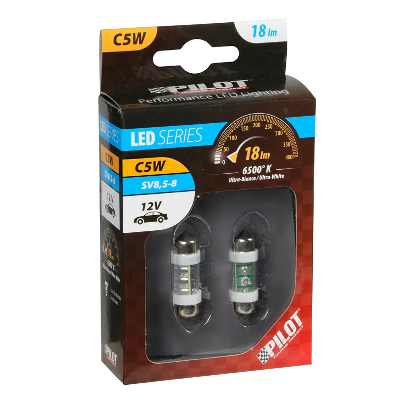 Bec tip LED 12V sofit cu 3 leduri 10x36mm SV85-8 (C5W) 2buc - Alb Garage AutoRide