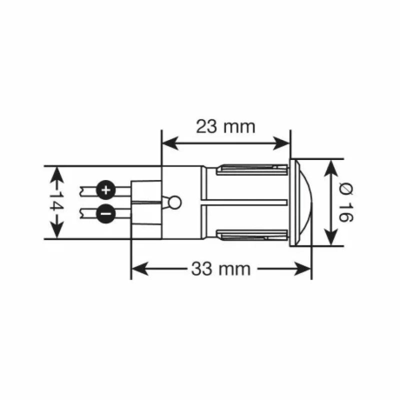 Indicator luminos LED 12/24V - 20A - Rosu Garage AutoRide