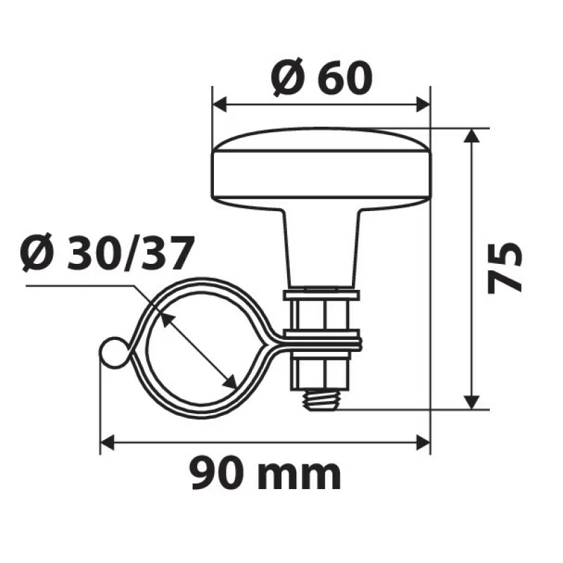 Nuca rotire volan Spinny Line - Carbon/Rosu Garage AutoRide