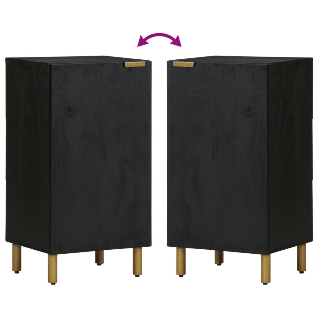Dulap, negru, 40x33x75 cm, lemn prelucrat GartenMobel Dekor