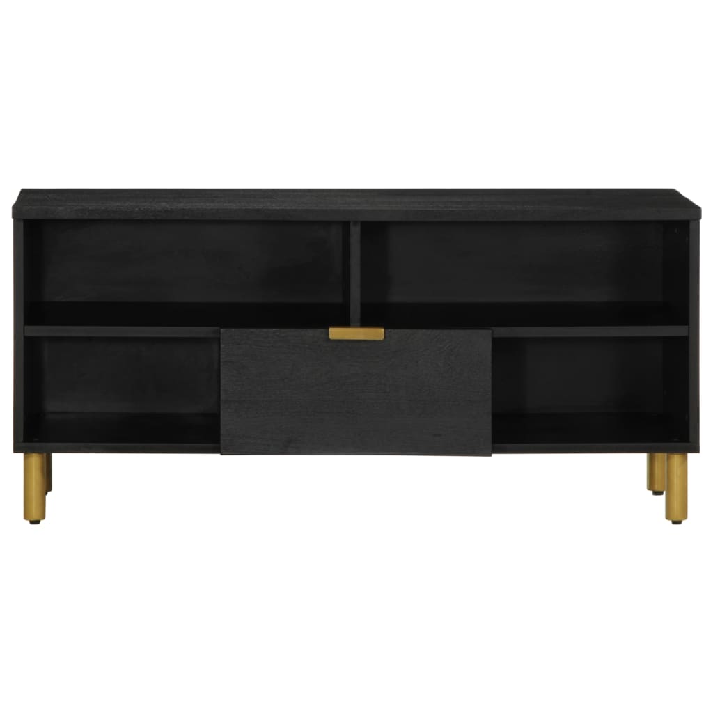 Dulap TV, negru, 100x33x46 cm, lemn prelucrat GartenMobel Dekor