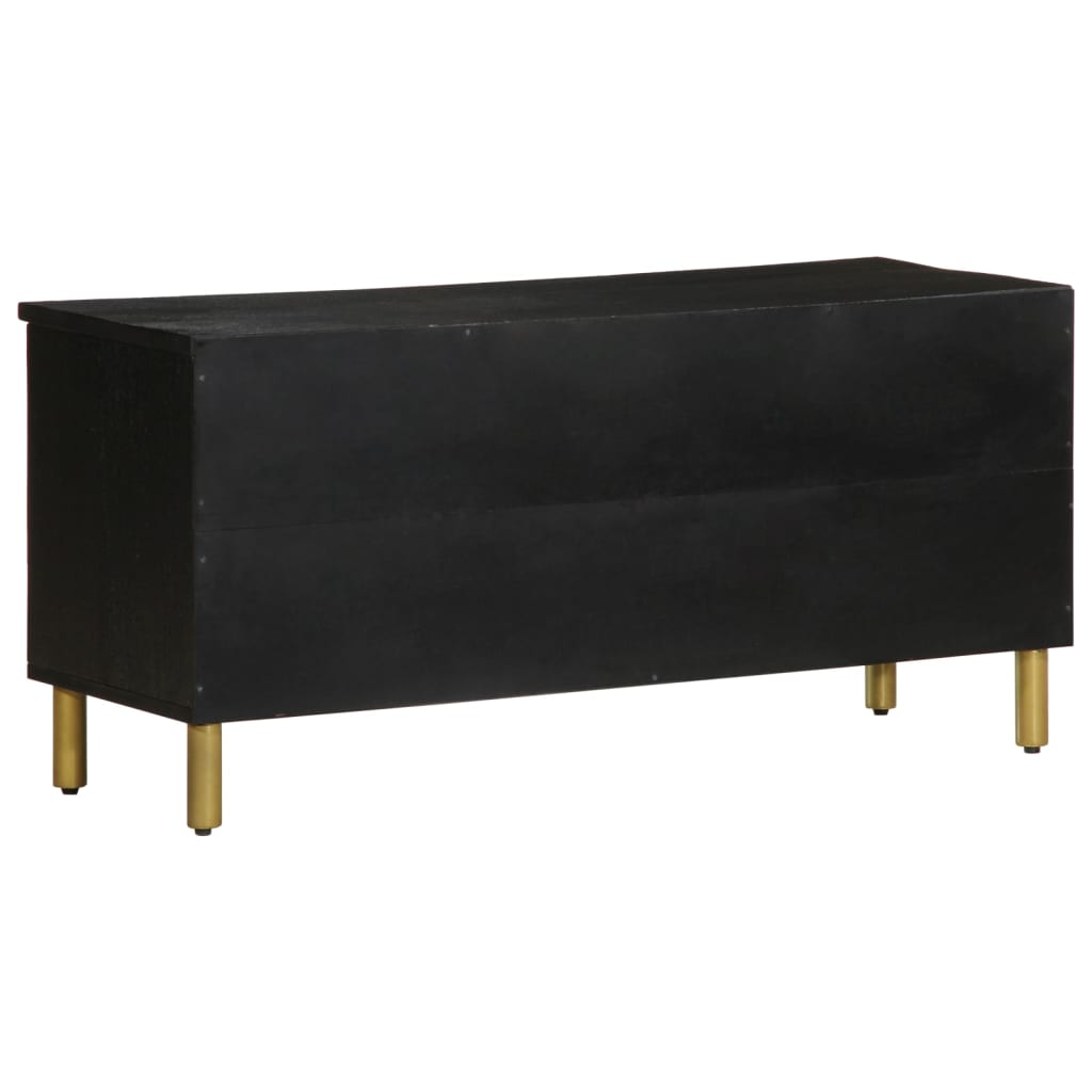 Dulap TV, negru, 100x33x46 cm, lemn prelucrat GartenMobel Dekor