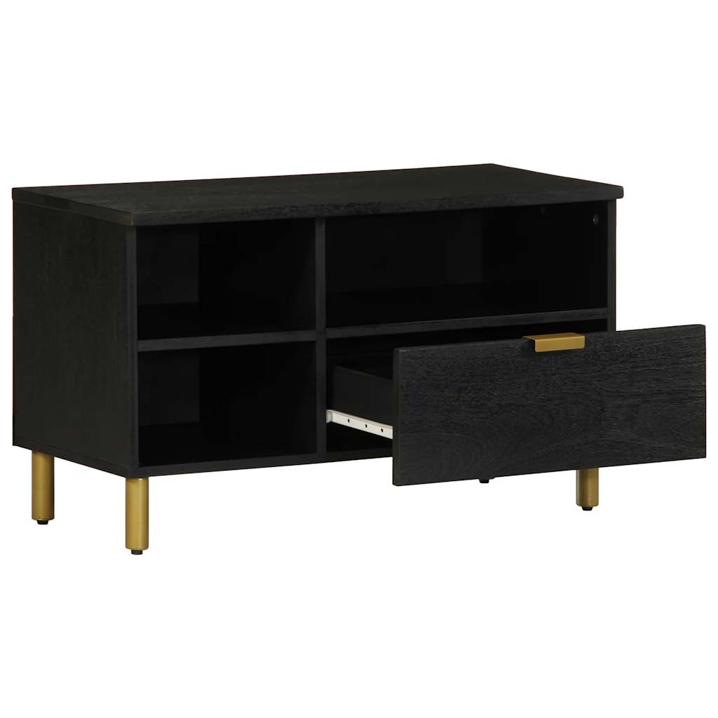 Dulap TV, negru, 80x33x46 cm, lemn prelucrat GartenMobel Dekor