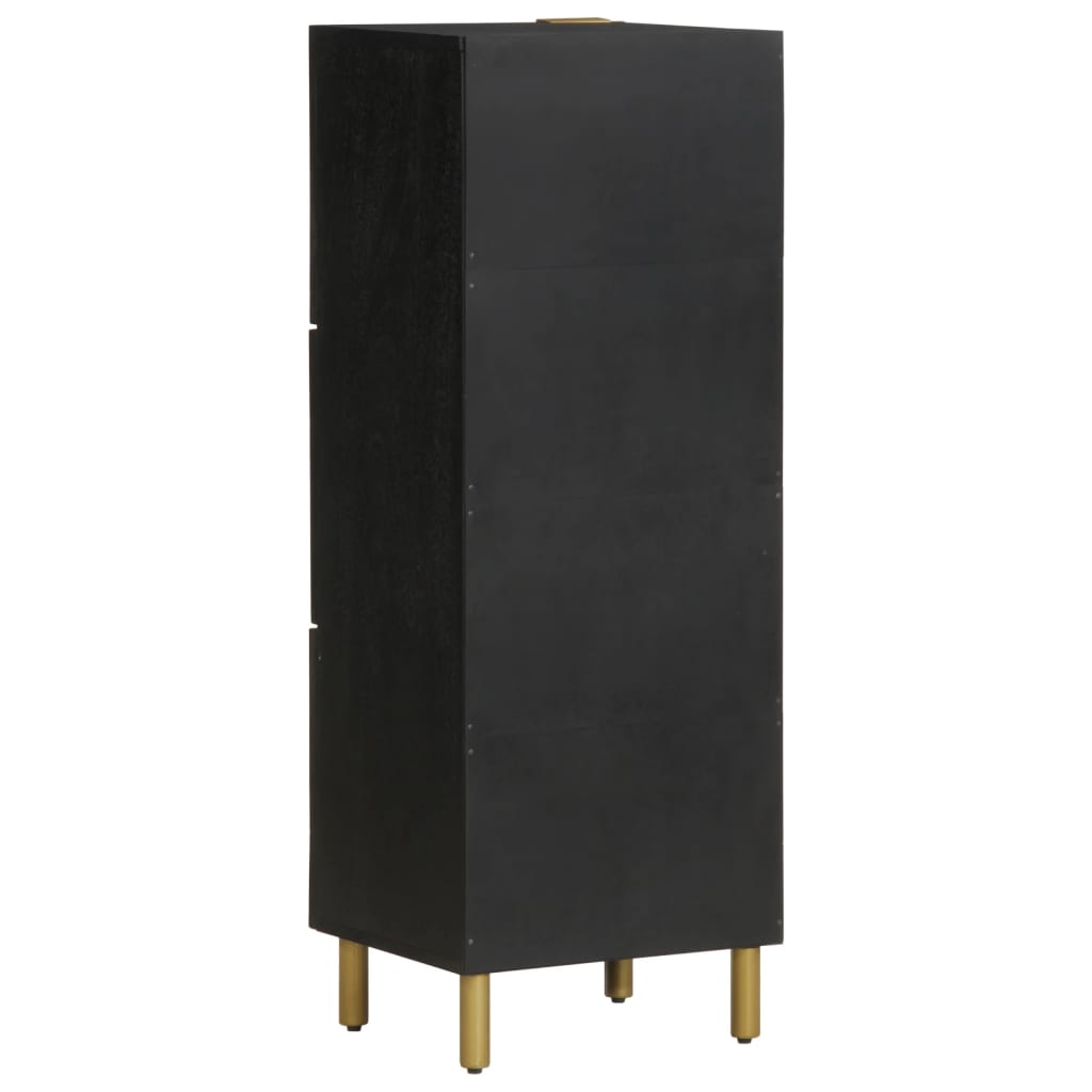 Dulap înalt, negru, 40x33x110 cm, lemn prelucrat GartenMobel Dekor