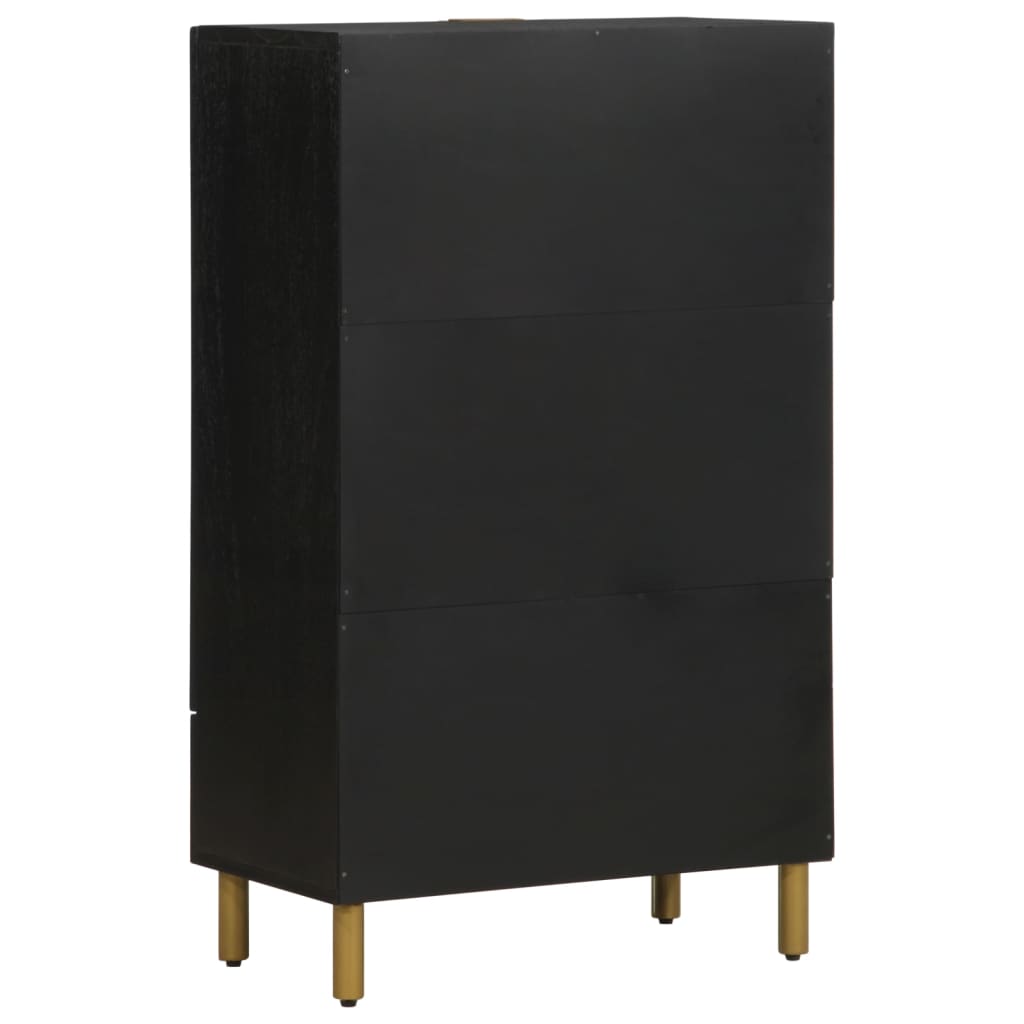 Dulap înalt, negru, 60x33x100 cm, lemn prelucrat GartenMobel Dekor