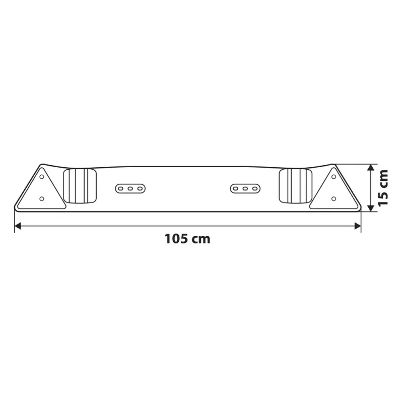 Suport stopuri auxiliare cu catadioptri si numar inmatriculare 12/24V Garage AutoRide