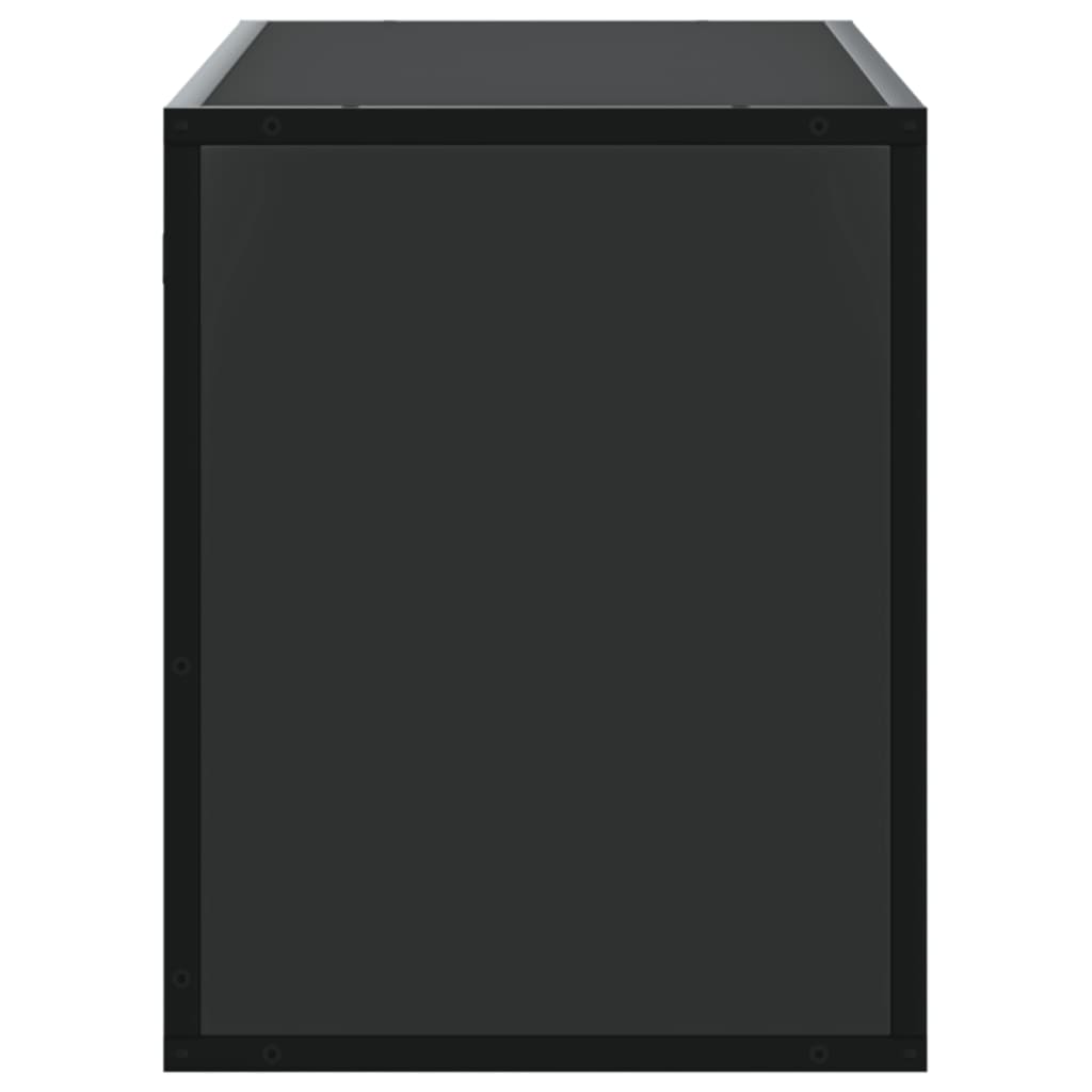 Dulap TV, negru, 100x31x39,5 cm, lemn prelucrat și metal GartenMobel Dekor