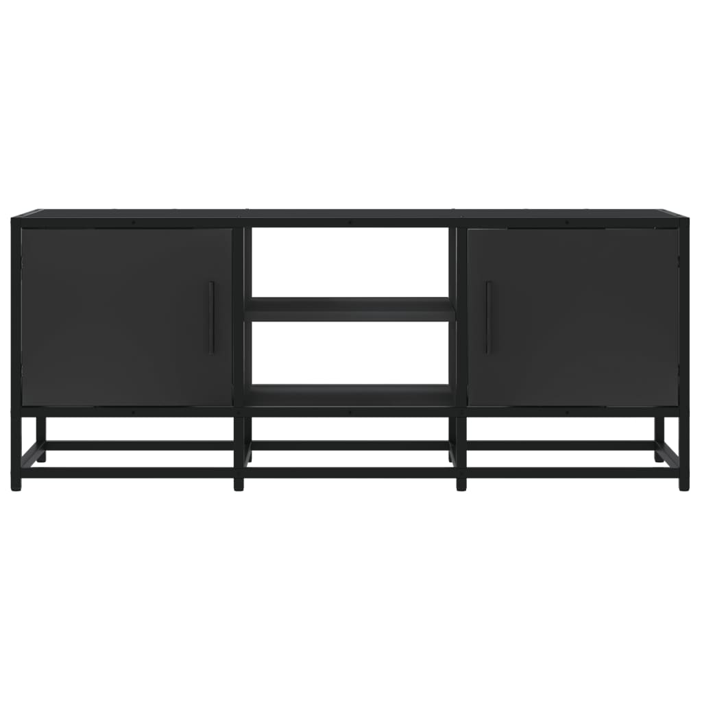 Dulap TV, negru, 100x35x41 cm, lemn prelucrat și metal GartenMobel Dekor