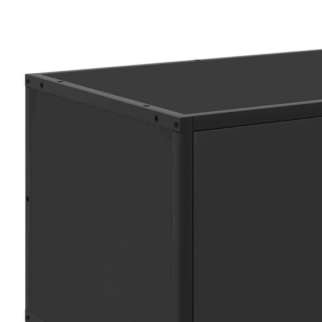 Dulap TV, negru, 100x35x41 cm, lemn prelucrat și metal GartenMobel Dekor