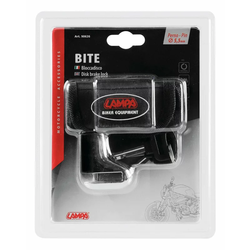 Antifurt motocicleta cu blocare disc de frana Bite - Bolt Ø55mm Garage AutoRide