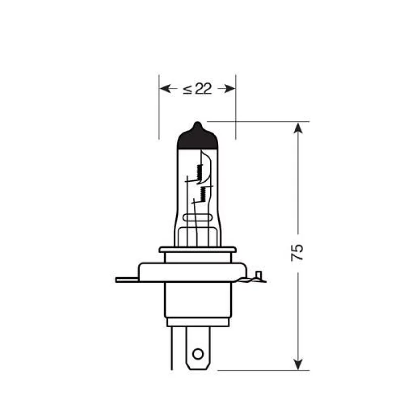 Bec halogen 24V - H4 - 75/70W - P43t 1buc Trifa Garage AutoRide